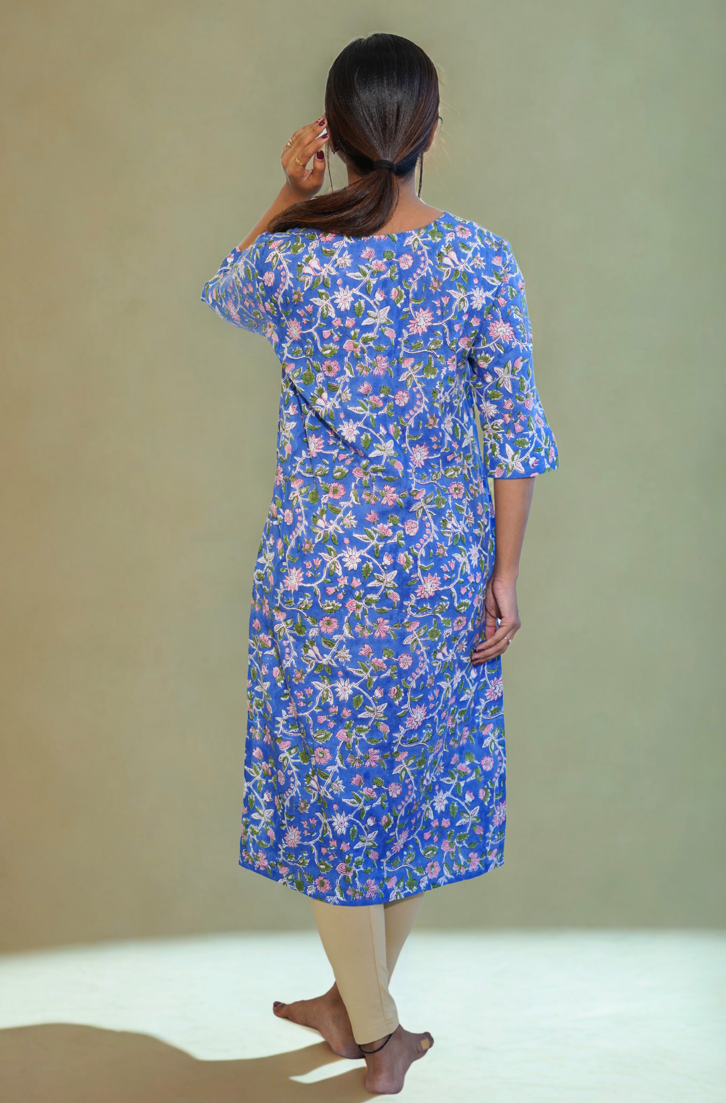 Amethyst Blue Straight fit Kurta