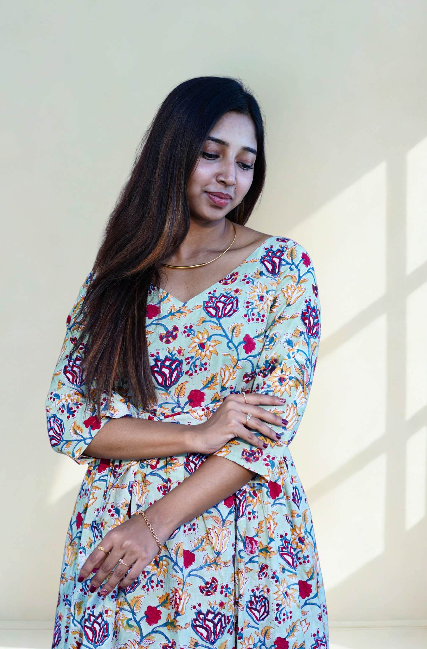 Pistachio Fit & FLare Sash Dress