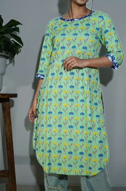 Green Comfort fit Kurta