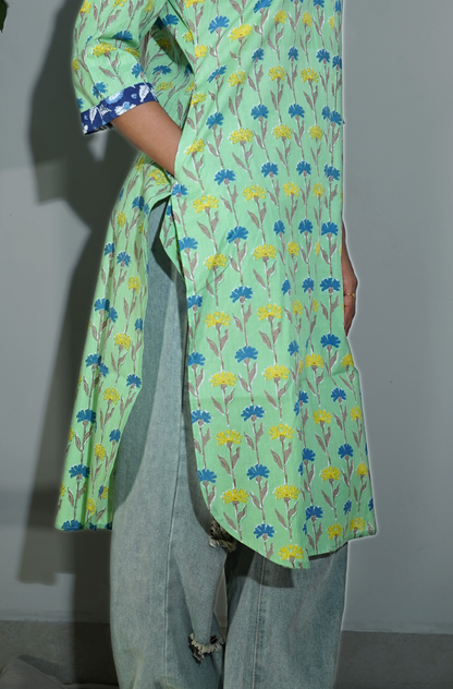Green Comfort fit Kurta