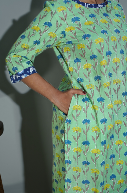Green Comfort fit Kurta