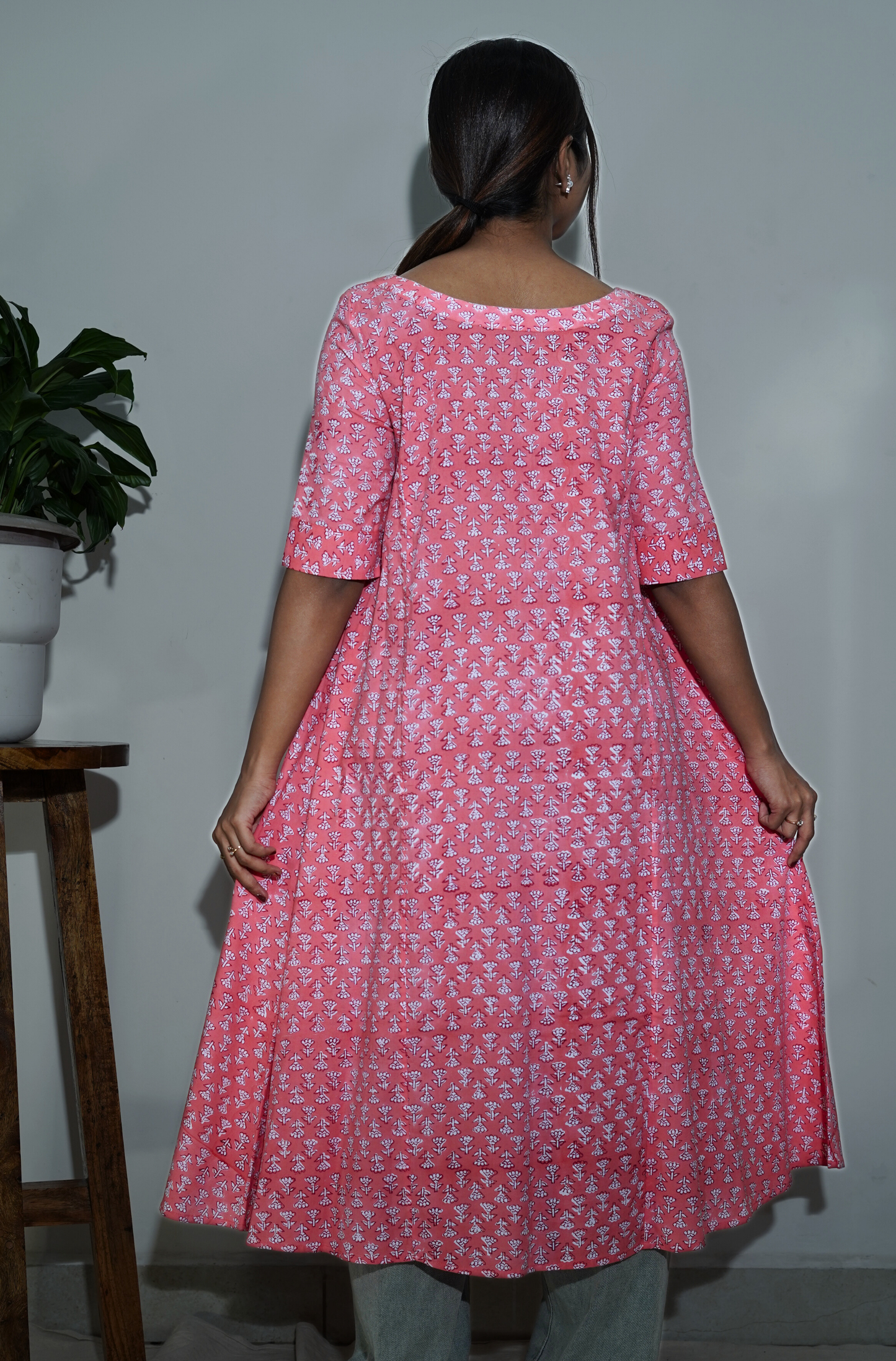Peachy full Flare Kurta