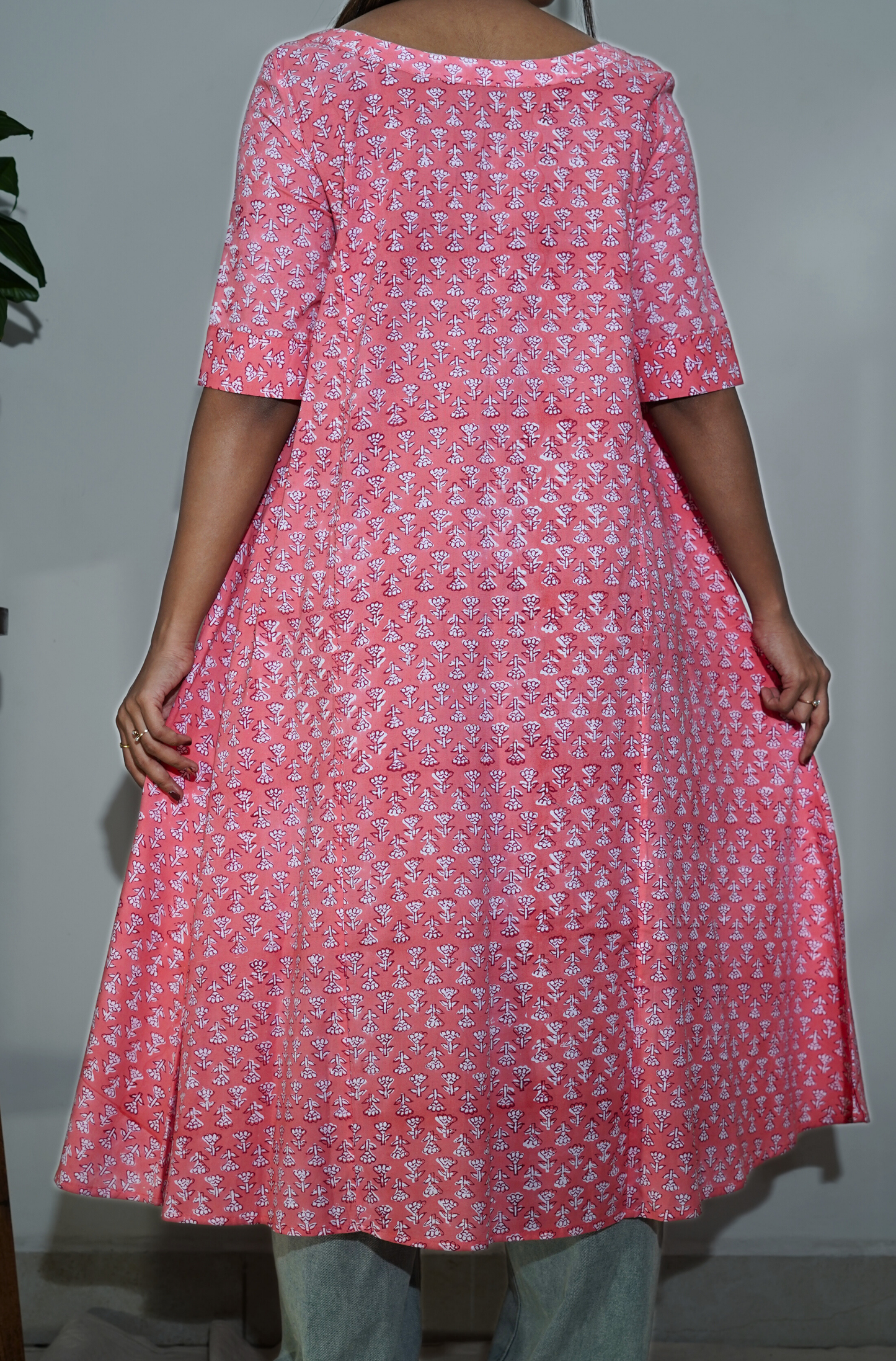 Peachy full Flare Kurta