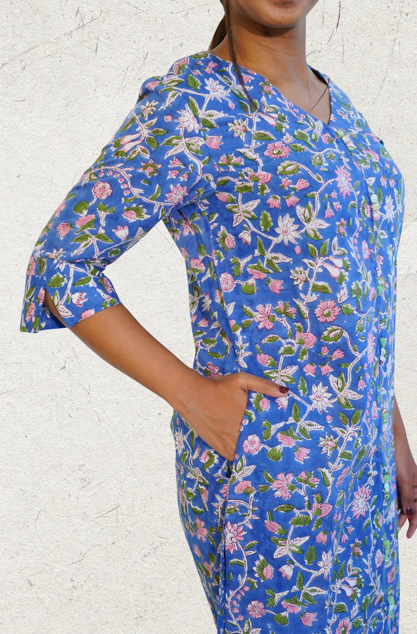 Amethyst Blue Straight fit Kurta