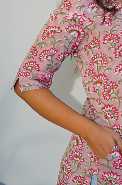 Beige Straight fit Kurta