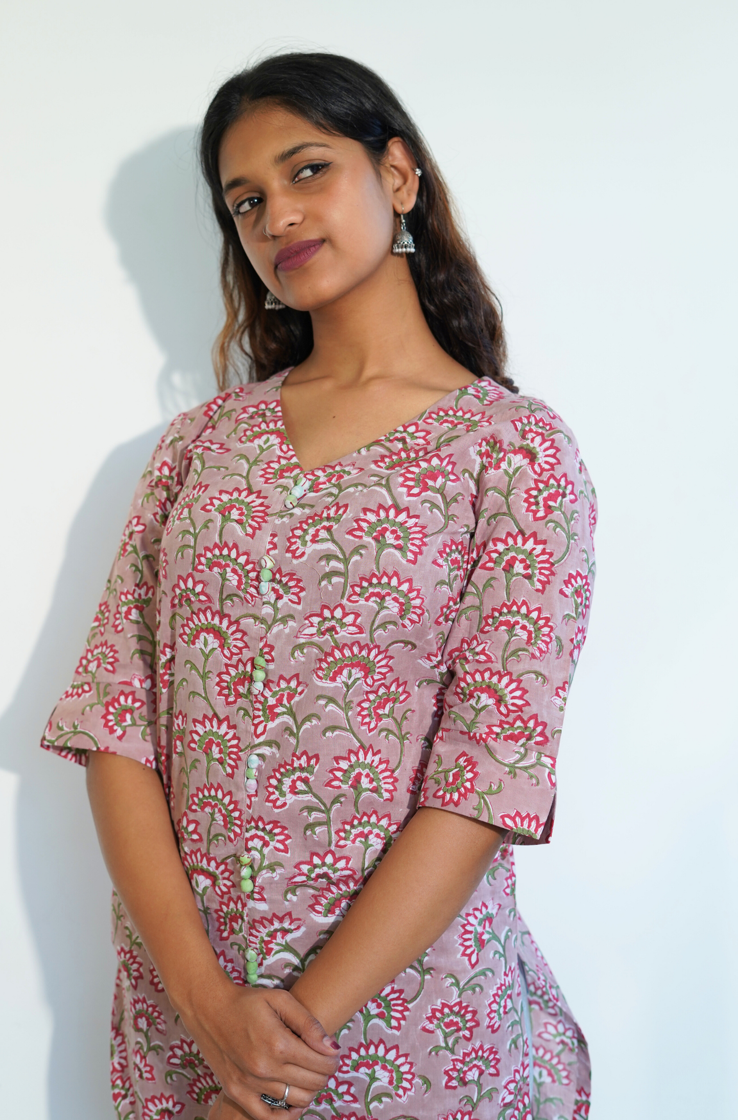 Beige Straight fit Kurta