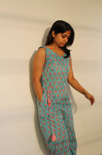 BLUE COTTON OVERALLS