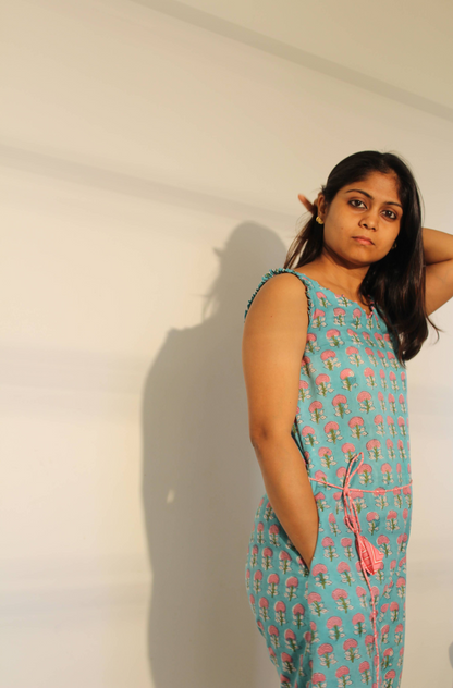 BLUE COTTON OVERALLS