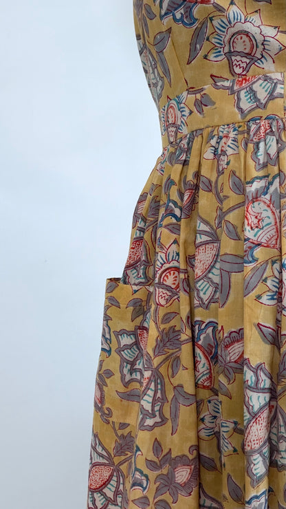 YELLOW STRAP SUMMER DRESS