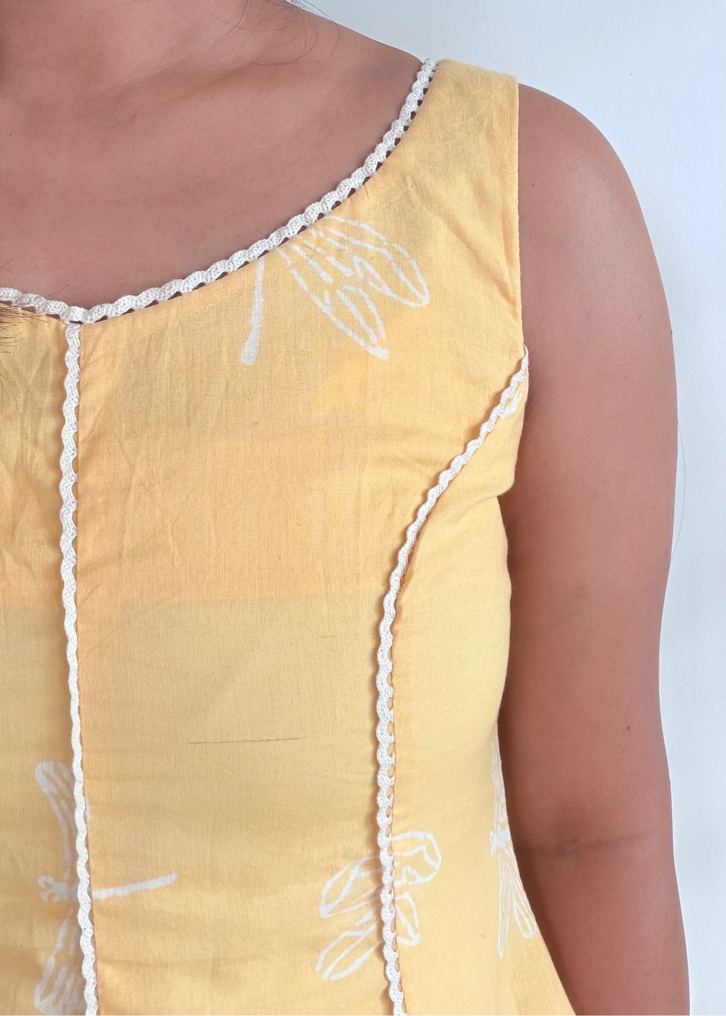 YELLOW DRAGON FLY DRESS