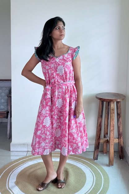 PINK FLARE DRESS