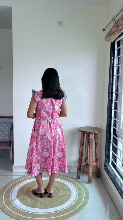PINK FLARE DRESS