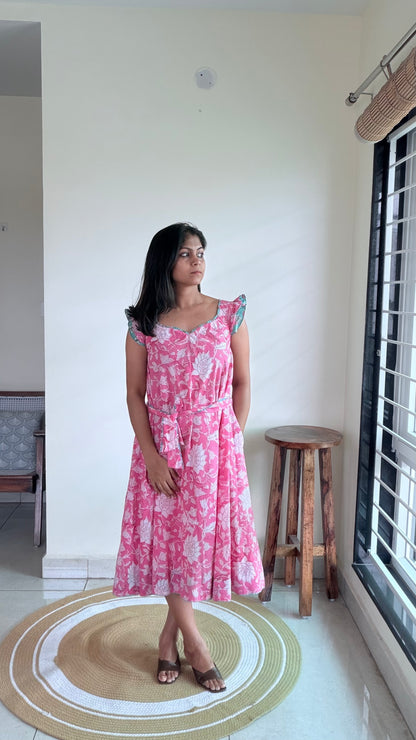 PINK FLARE DRESS