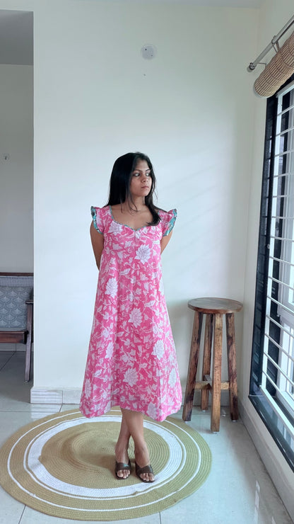 PINK FLARE DRESS