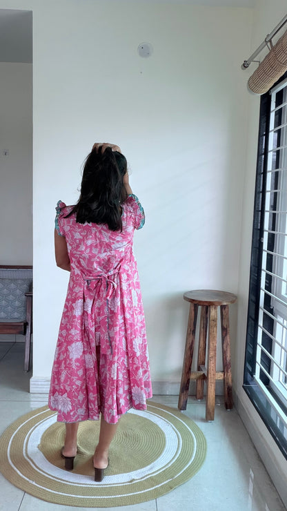 PINK FLARE DRESS