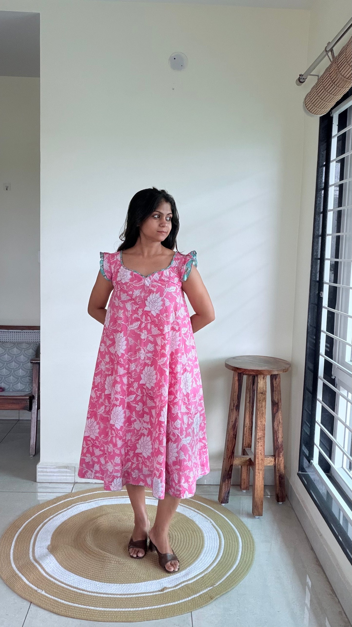 PINK FLARE DRESS