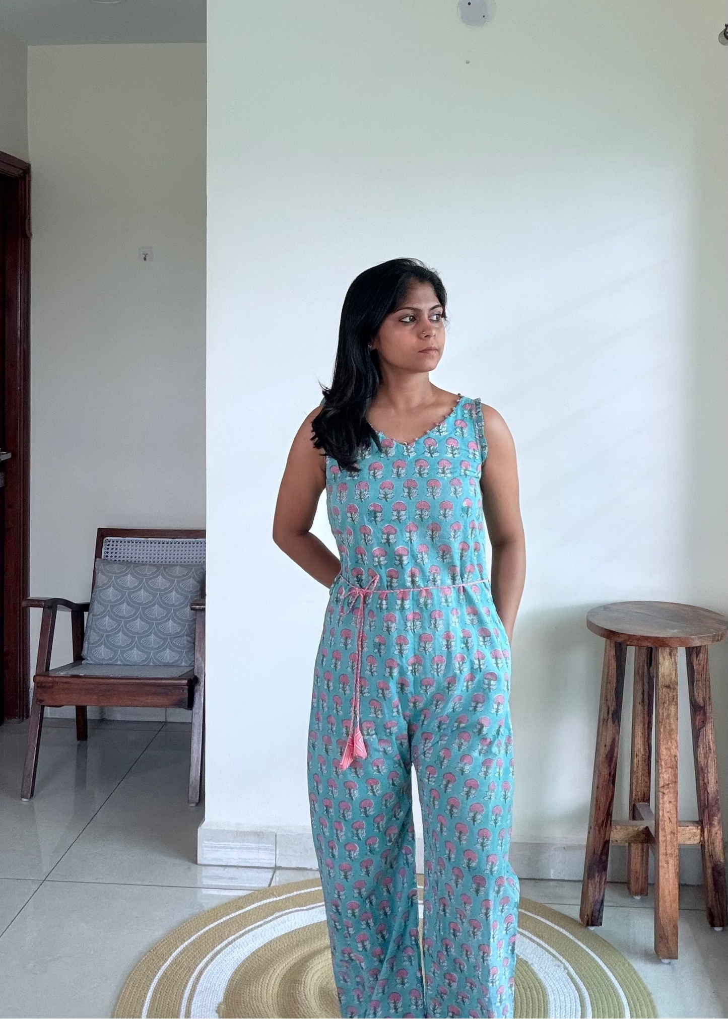 BLUE COTTON OVERALLS