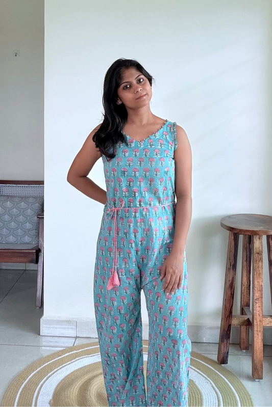 BLUE COTTON OVERALLS
