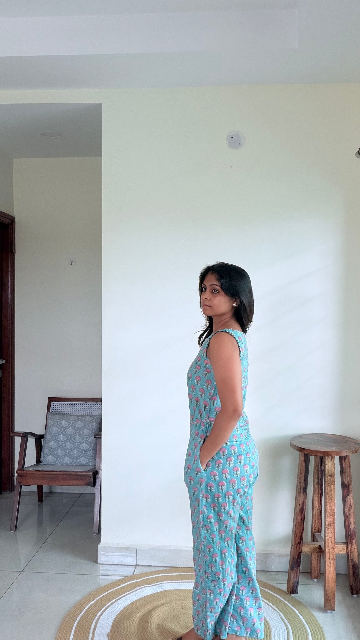 BLUE COTTON OVERALLS