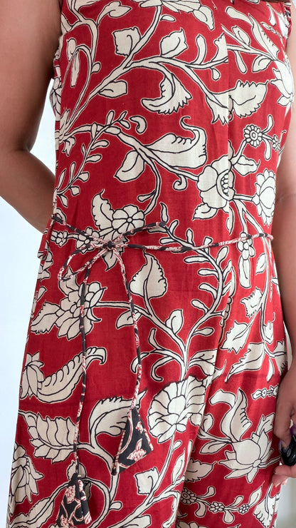 RED SILK OVERALLS