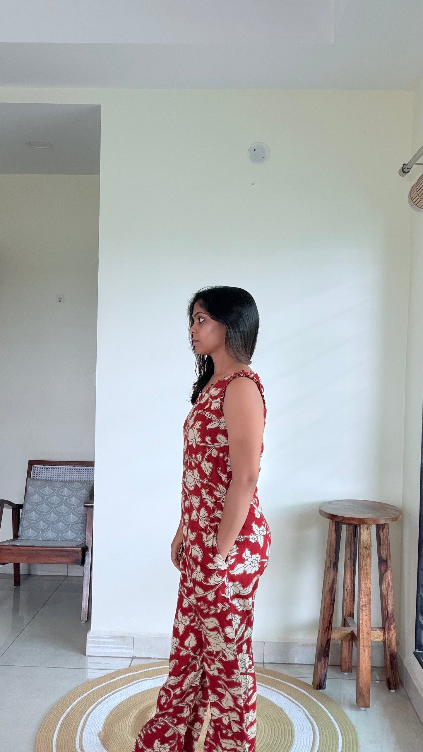 RED SILK OVERALLS