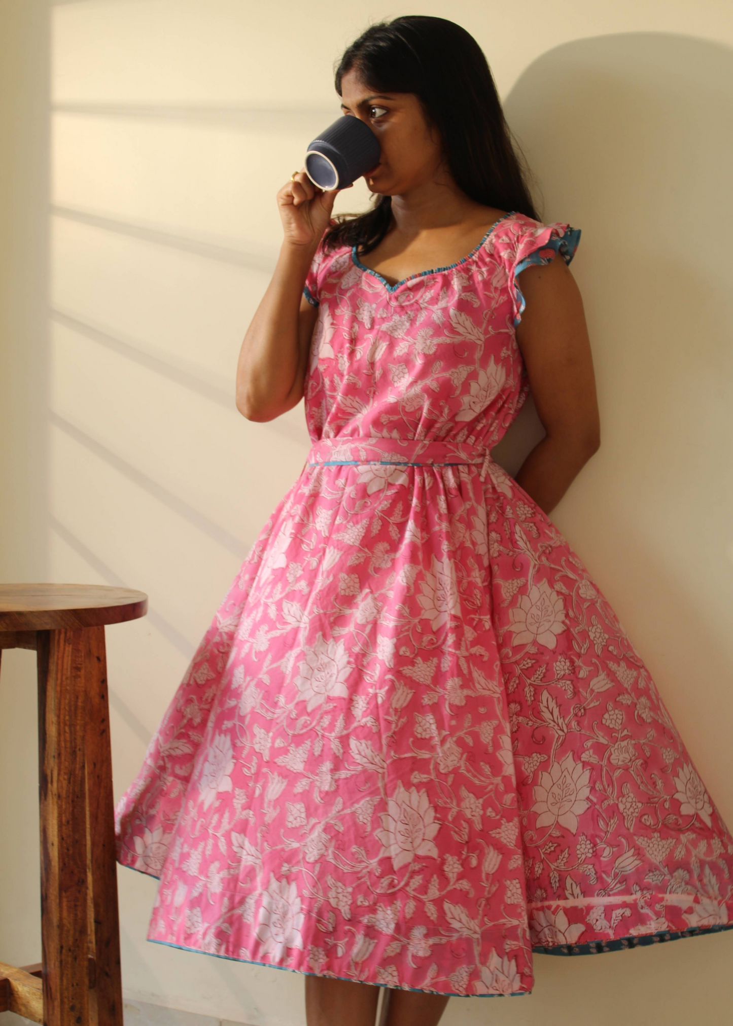 PINK FLARE DRESS