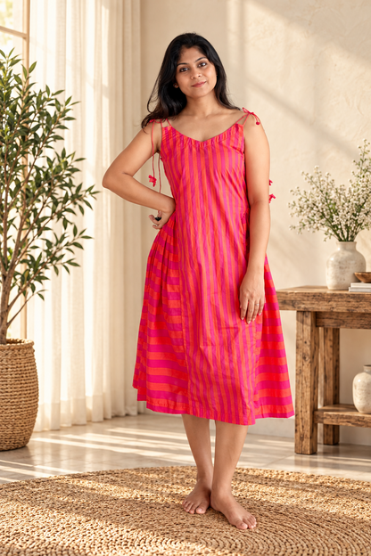 Pop Pink Tassel dress
