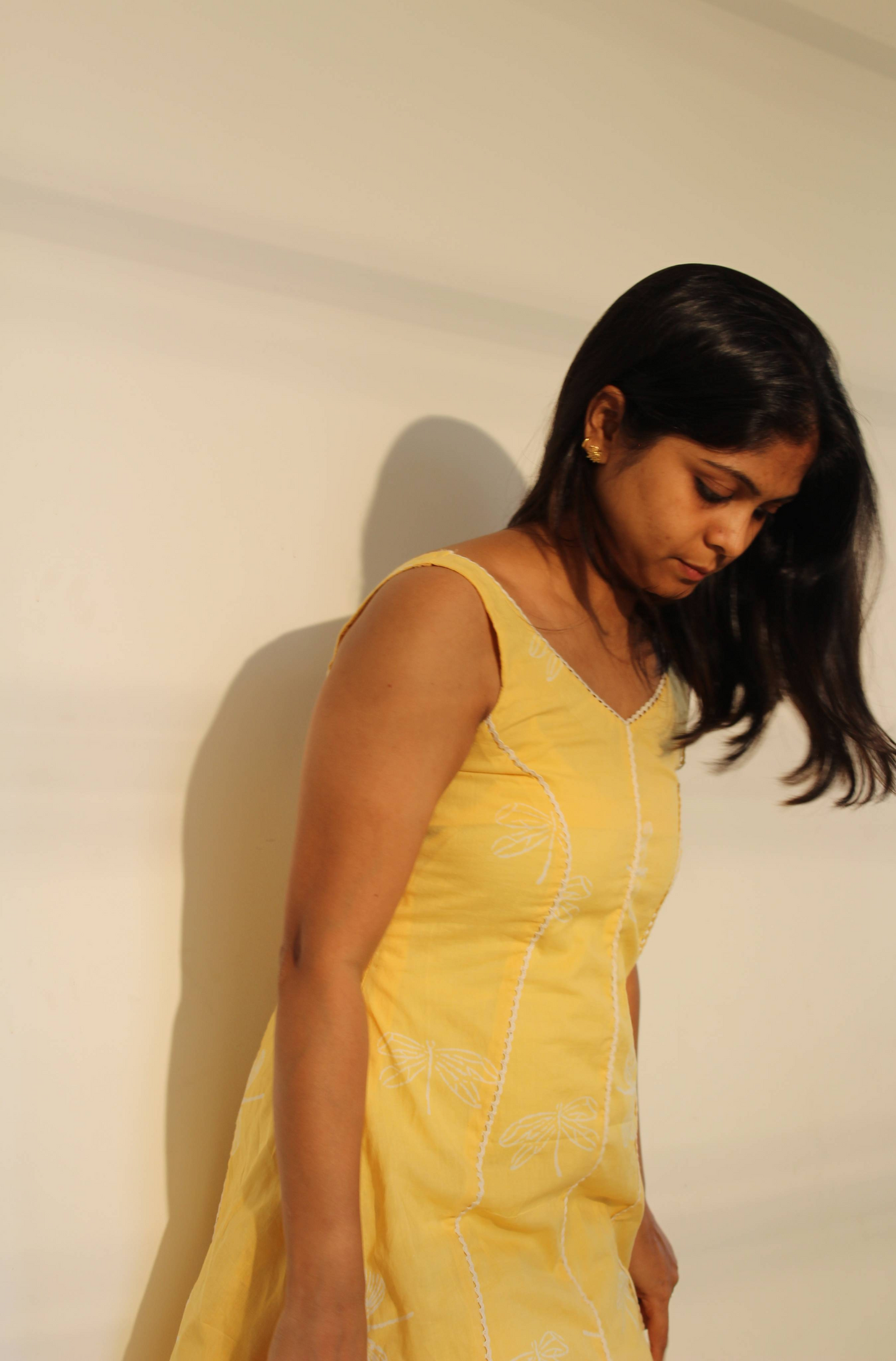 YELLOW DRAGON FLY DRESS