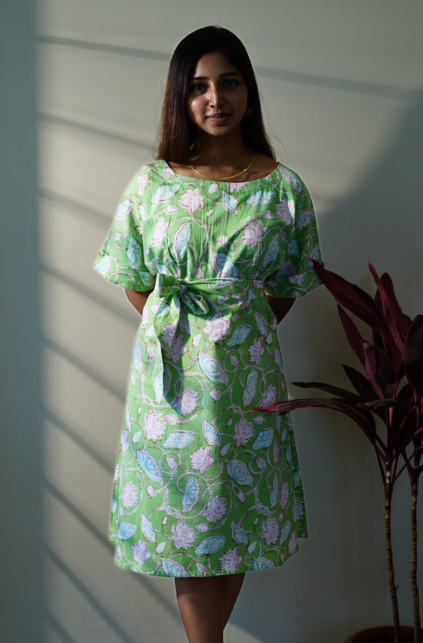 Mint Green Drop Shoulder Kimono dress